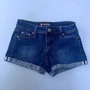 Scissor by Tractor Girls Blue Denim Shorts Cuffed  size 8